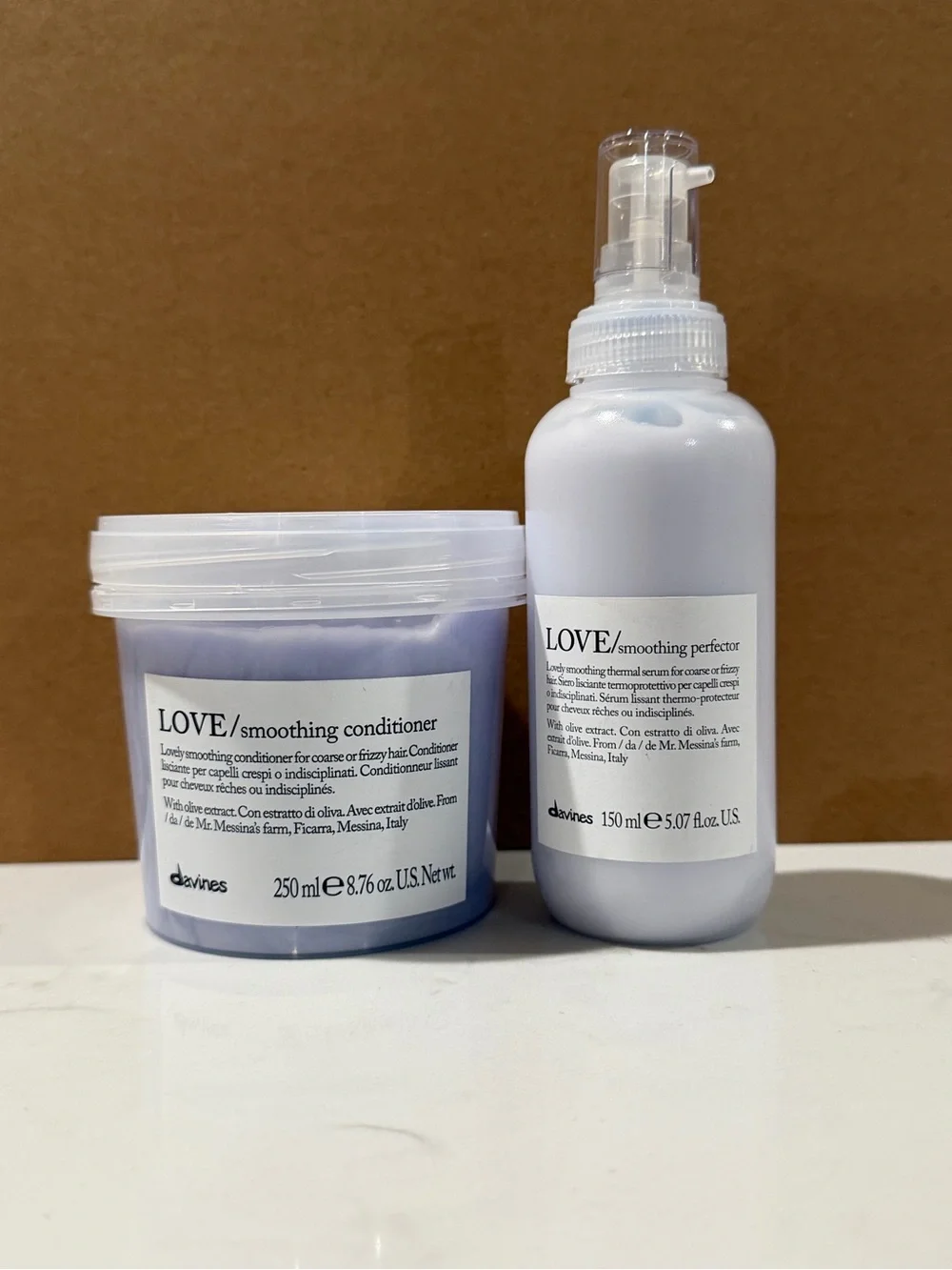 New & Authentic Davines LOVE Smoothing Conditioner 250ml & Perfector 150ml